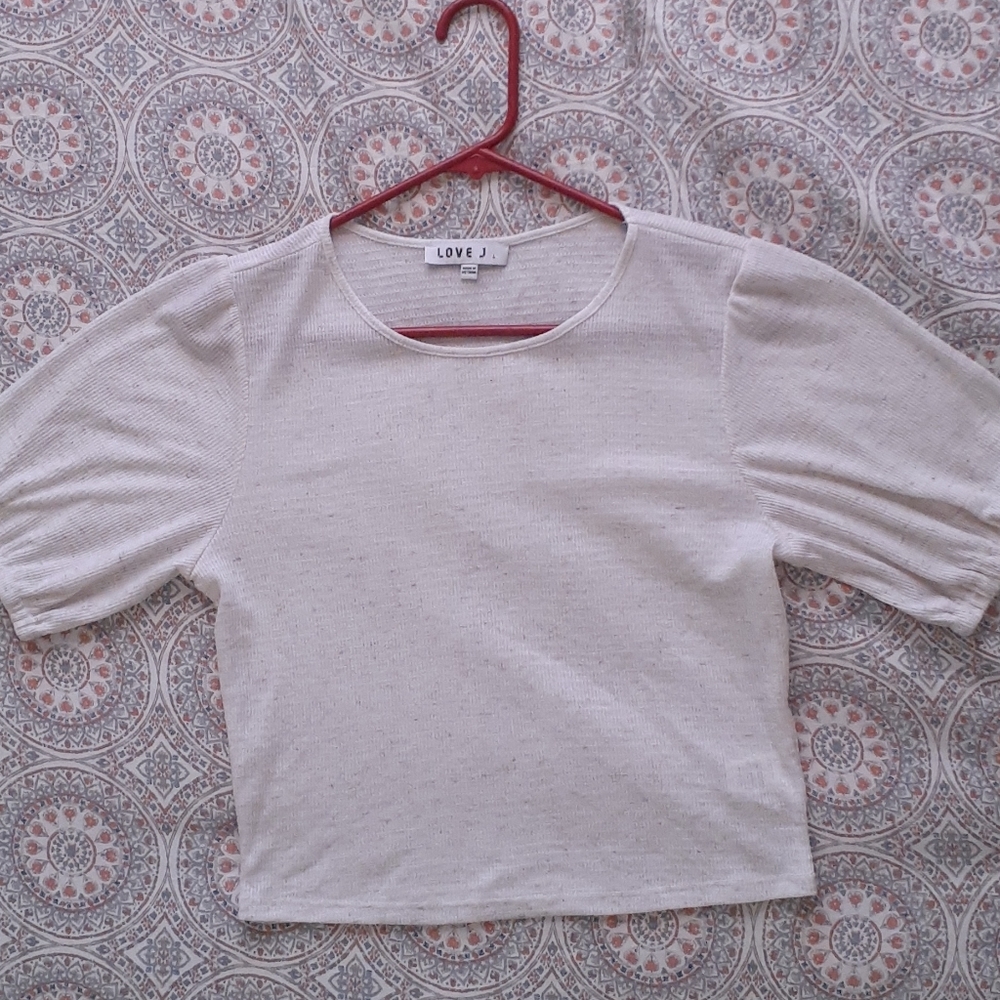 A beige white shirt